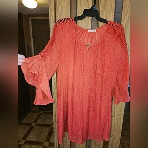 Indigo Rose Sz 2x Boho Dress/Swim Coverup